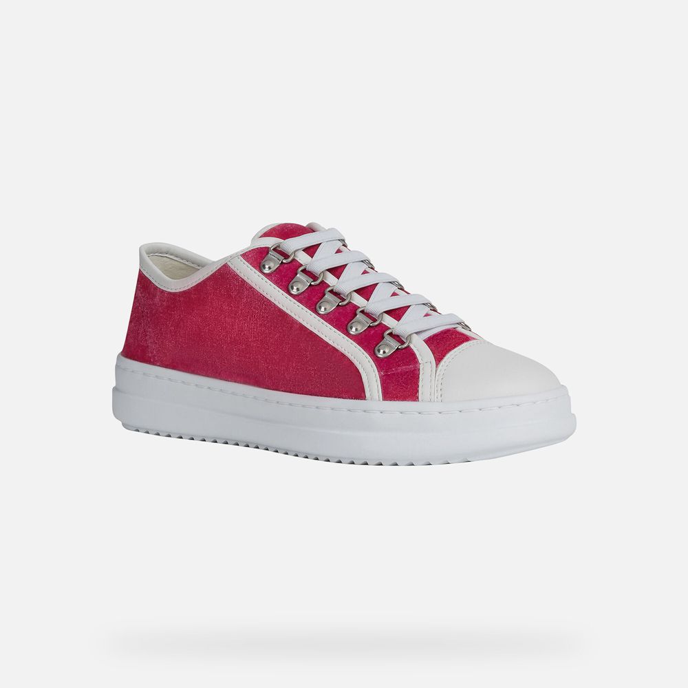 Basket Geox Pontoise - Rouge/Blanche - Femme 234791-CUS